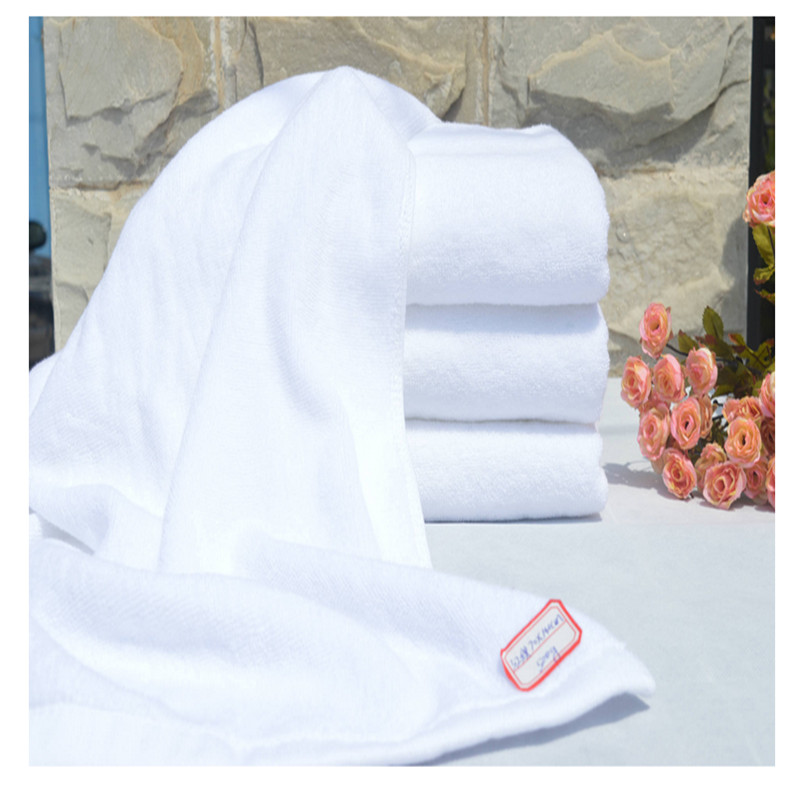 China wholesale hotel white cotton towel bath towel can be customized logo